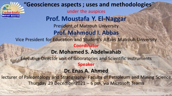Geosciences Lecture by Enas Ahmed PhD